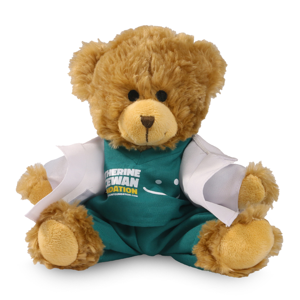 Promotional Charles Jointed Bear in Printed Medical Outfit - Branded Soft Toys - Large Teddy Bear