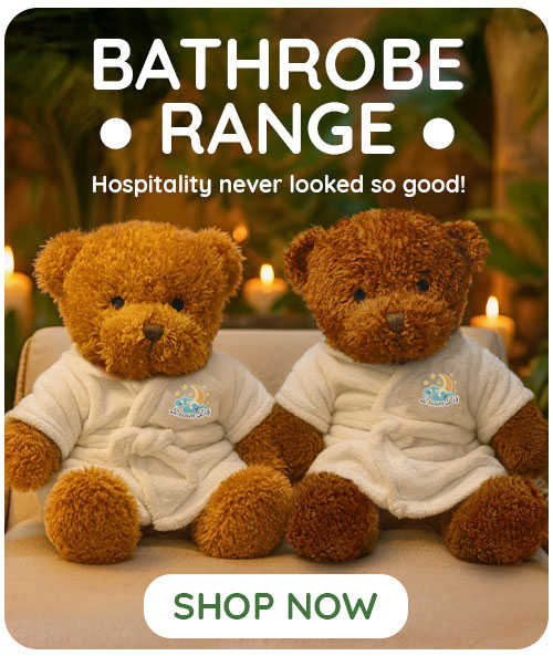 Wholesale Products | Trade Prices - Bathrobe Soft Toys and Bears - Perfect For Hotels and Spas